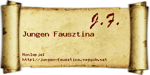 Jungen Fausztina névjegykártya